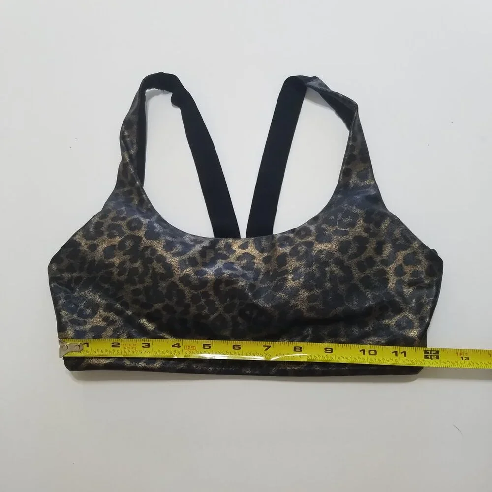 SPANX Animal Print Padded Sports Bra Size S